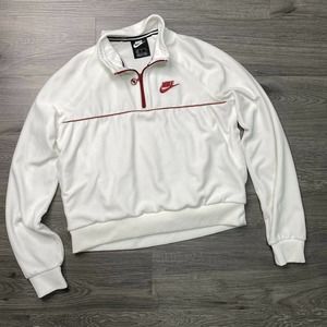 NIKE SWEETHEARTS NITE Womens Medium Long Sleeve Quarter Zip Cropped Pullover